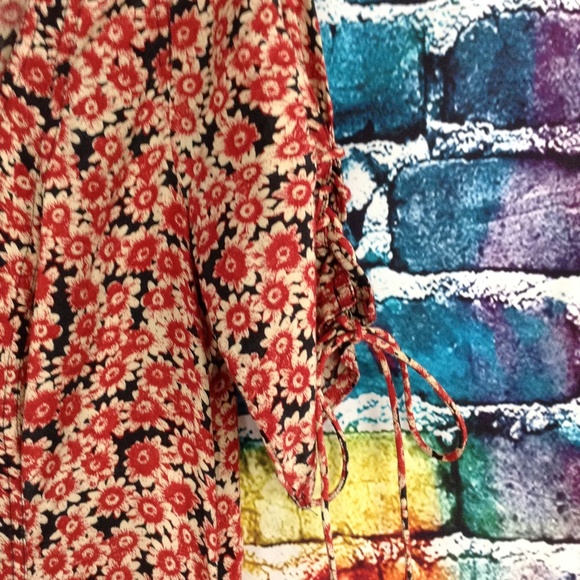 - Free People Lace Up Floral Corset Mini Dress Size Medium - Picture 9 of 15